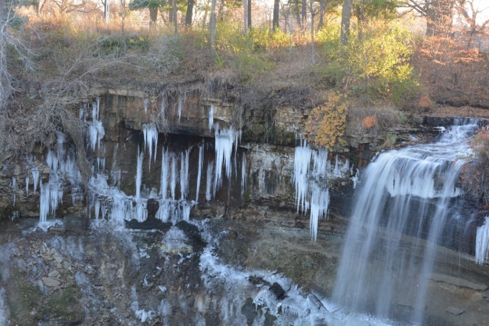 Minnehaha Falls in winter